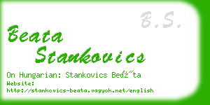 beata stankovics business card